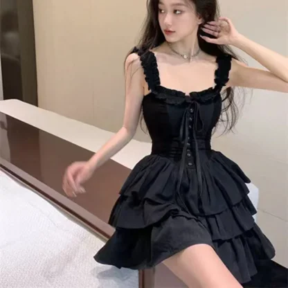 Gothic Dress With Ruffles