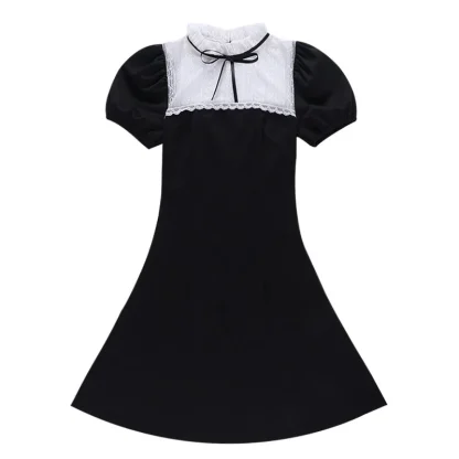 Puff Short Sleeve Gothic Dress - Image 5