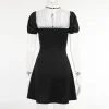 Puff Short Sleeve Gothic Dress - Image 6