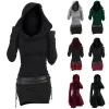 Hooded Long Sleeve Gothic Dresses - Image 5