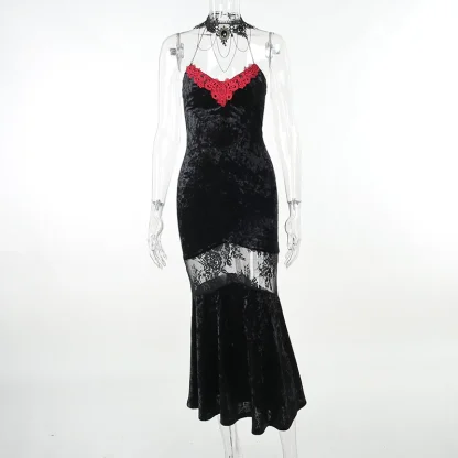 Sexy Black Mermaid Gothic Dress - Image 4