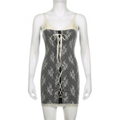 Lace-up Sexy Mini Gothic Dress - Image 6
