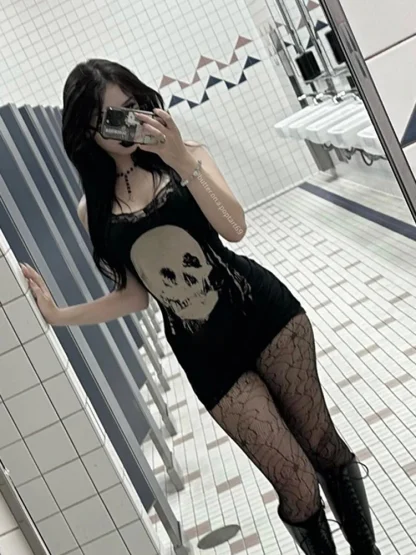 Casual Bodycon Gothic Dress - Image 2