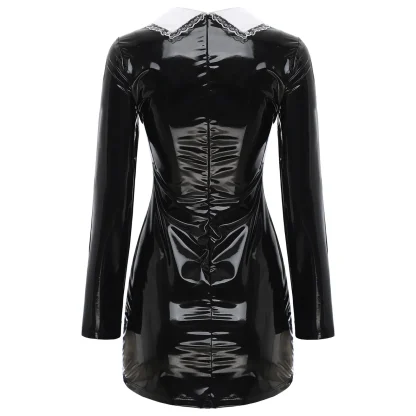Lace Collar Bodycon Gothic Dress - Image 6