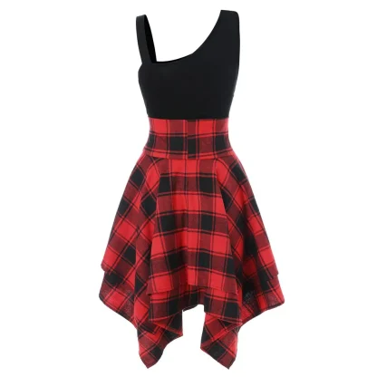 Asymmetrical Sleeveless Gothic Dresses - Image 2