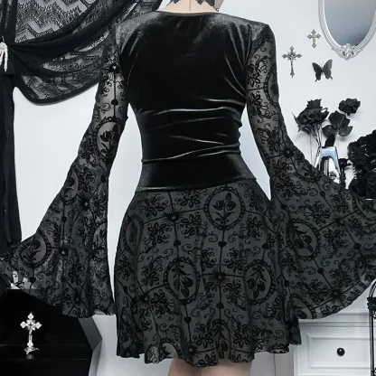 Bell Long Sleeve Gothic Dress - Image 2