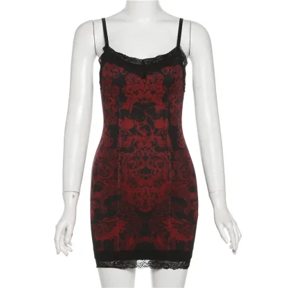 Printed Bodycon Gothic Dresses - Image 7