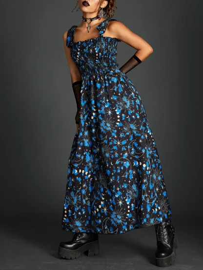 Tie-up Sleeveless Gothic Dress - Image 7