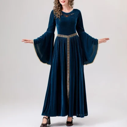 Flare Long Sleeve Gothic Dresses - Image 4