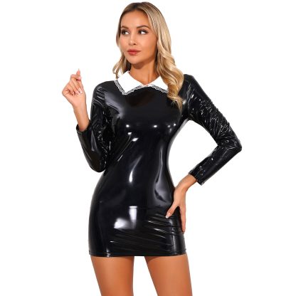 Lace Collar Bodycon Gothic Dress