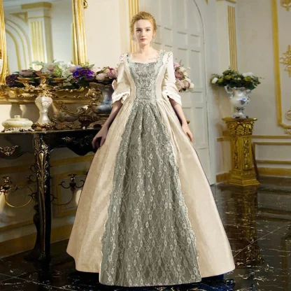 Vintage-style Long Gothic Dress - Image 4
