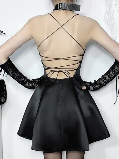 Butterfly Neckline Gothic Dress - Image 4