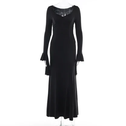 Elegant Long Sleeve Gothic Dress - Image 5