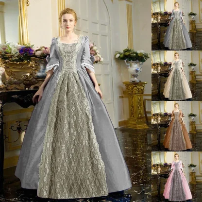 Vintage-style Long Gothic Dress - Image 5