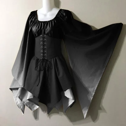 Corset Bell Sleeve Gothic Dresses