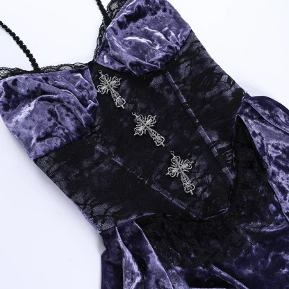 High Low Sleeveless Gothic Dress - Image 5