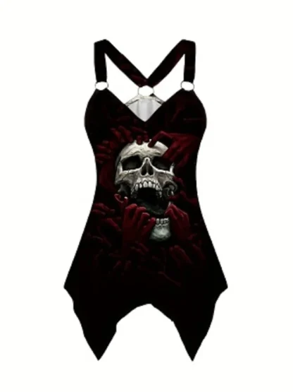 Bodycon Printed Mini Gothic Dresses - Image 6