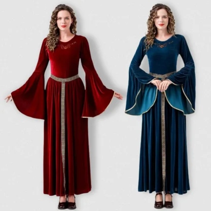 Flare Long Sleeve Gothic Dresses - Image 6