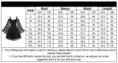 Cold-shoulder Sheer Lace Gothic Dress - Image 7