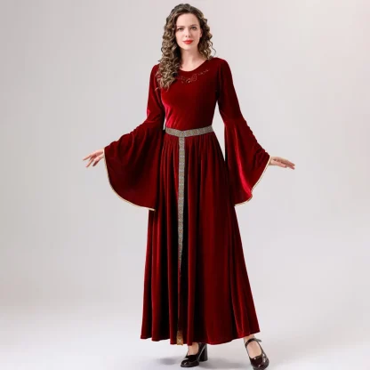 Flare Long Sleeve Gothic Dresses