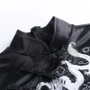 High Neck Slit Black Gothic Dress - Image 4