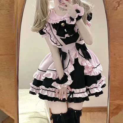 A-line Mini Ruffles Gothic Dress - Image 2