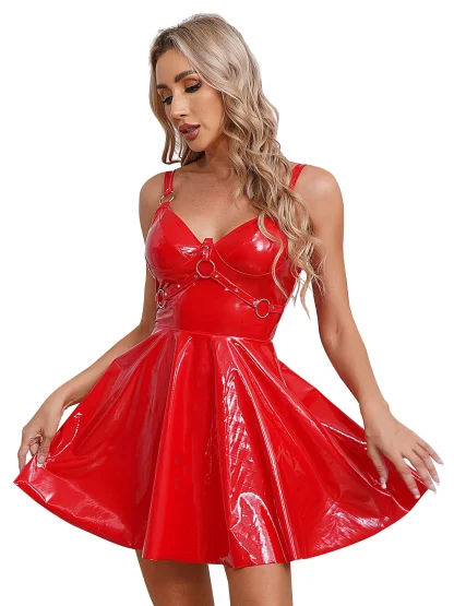 V-neck Sleeveless Gothic Dress - Image 4