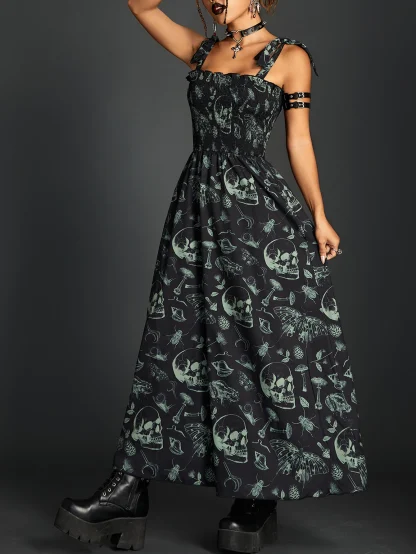 Tie-up Sleeveless Gothic Dress - Image 4