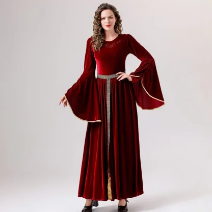Flare Long Sleeve Gothic Dresses - Image 3
