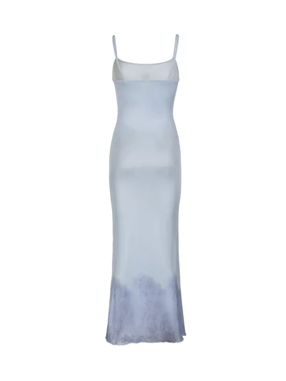 Skeleton Print Maxi Gothic Dress - Image 7
