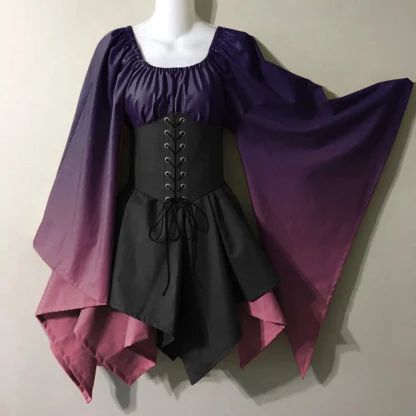Corset Bell Sleeve Gothic Dresses - Image 3