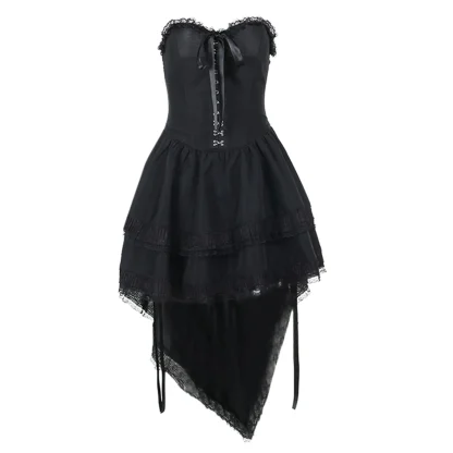 Strapless High Low Gothic Dress - Image 3