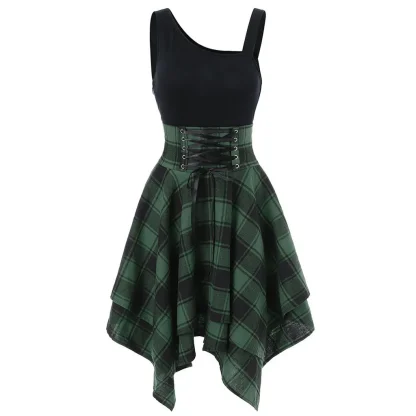 Asymmetrical Sleeveless Gothic Dresses - Image 5