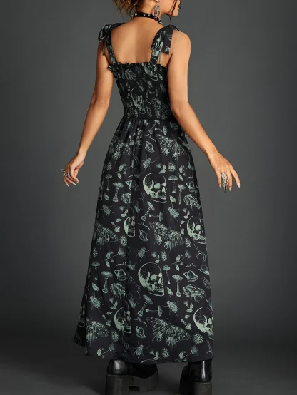 Tie-up Sleeveless Gothic Dress - Image 3