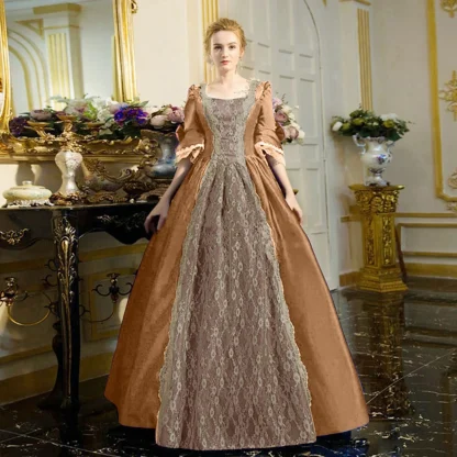 Vintage-style Long Gothic Dress - Image 3