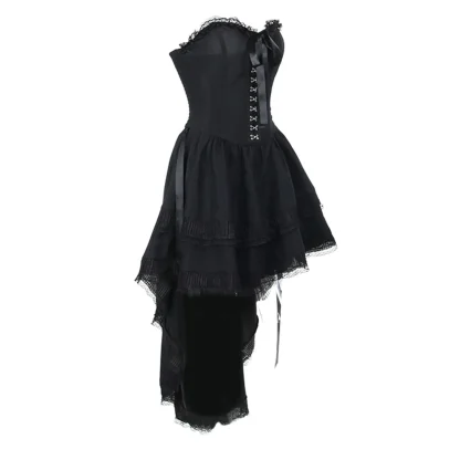 Strapless High Low Gothic Dress - Image 4