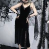 V-neck Spaghetti Strap Gothic Dress