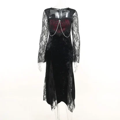 Long Sheer Sleeve Gothic Dress - Image 6