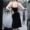 V-neck Spaghetti Strap Gothic Dress - Image 2