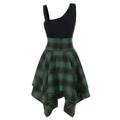 Asymmetrical Sleeveless Gothic Dresses - Image 4