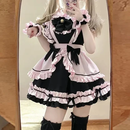 A-line Mini Ruffles Gothic Dress - Image 3