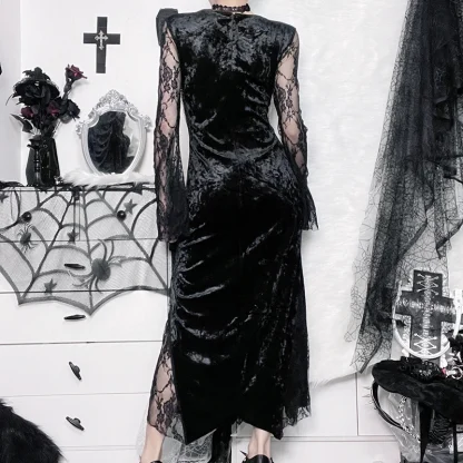 Long Sheer Sleeve Gothic Dress - Image 2
