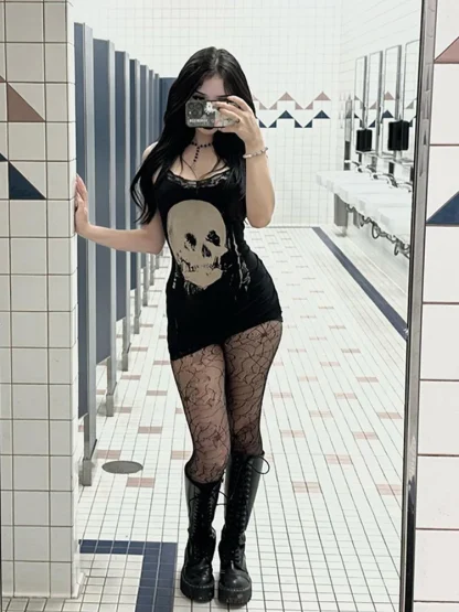 Casual Bodycon Gothic Dress - Image 3