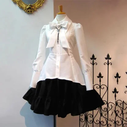 Elegant Mini A-line Gothic Dress - Image 2