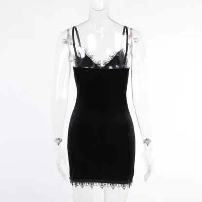 Lace Trim Bodycon Gothic Dress - Image 6