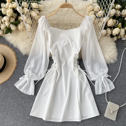 Ruffle Cuff Long Sleeve Gothic Dress - Image 2