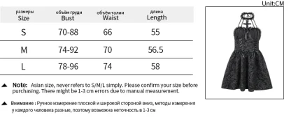 Halter A-line Mini Gothic Dress - Image 7