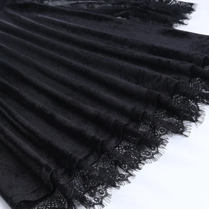 Sheer Lace Long Sleeve Gothic Dress - Image 5