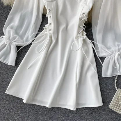 Ruffle Cuff Long Sleeve Gothic Dress - Image 5