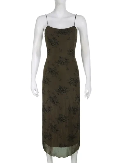 Retro Sleeveless Maxi Gothic Dress - Image 5